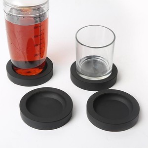 แผ่นรองแก้วแบบหนา ป้องกันการลื่น 4 ชิ้น อุปกรณ์เสริมเครื่องดื่ม - Product Image 1