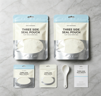 Sachet d'emballage Doypack personnalisé anti-odeur imprimé avec fermeture éclair, idéal pour poudres et snacks, à fond stable