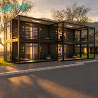 Villa conteneur préfabriquée Akay 20ft 40ft à structure en acier, installation rapide, maisons préfabriquées isolées, maisons modulaires compactes