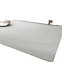 Moderner Polyester-Jacquard-Plüschteppich in Unifarbe für Wohnzimmer, Weicher Waschbarer Rutschfester Teppich, Luxuriöse Wohnraumdekoration