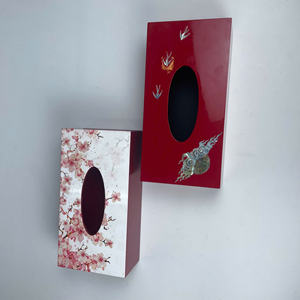 Boîte à mouchoirs en laque artisanale élégante couverture en bois vietnamienne pour la décoration de la maison ou du bureau bon prix - Product Image 2
