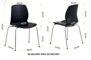 US DELIVERY Modern PP Plastic Portable <b>Dining</b> <b>Chairs</b> with Backrest for Home Bar & Restaurant Use | Ready Ship Contract Seating - Product Image 6