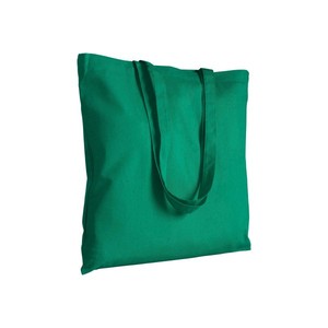 Bolsas de Compras Personalizables de Algodón Italiano con Asas Largas Verdes Grandes para Supermercado - Product Image 1