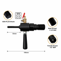 Adaptateur d'alimentation en eau avec valve réglable pour le perçage au diamant humide, accessoires de perçage pour béton et maçonnerie