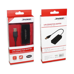 Adaptateur de carte réseau <span class=keywords><strong>USB</strong></span> 2.0 <span class=keywords><strong>Dobe</strong></span> TNS-849 100 Mbps pour Nintendo Wii U, connexion LAN - Product Image 1