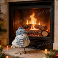 Ornement de Noël en perles de polyester écologiques fait main, petit oiseau, marque Nanshen, certifié BSCI, taille personnalisable, décoration