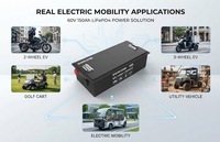 Paket Baterai Lithium LiFePO4 Kapasitas Tinggi 60V 150Ah untuk Kendaraan Listrik, Golf Cart, Kendaraan Utilitas, OEM, ODM