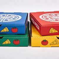 Kotak Pizza Kardus Hitam Custom Print Ukuran Caja, Harga Karton Irisan Hitam Mewah untuk Makanan, Kotak Pizza Bergelombang 32 cm 12 Inch dengan LOGO