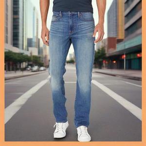 กางเกงลำลองเอวกลางสำหรับผู้ชายกางเกงยีนส์ธุรกิจสำหรับผู้ชายกางเกงยีนส์ทางการสำหรับผู้ชาย - Product Image 2