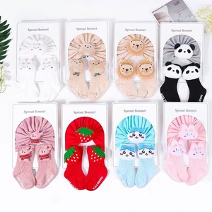 가을과 겨울 두꺼운 니트 면 만화 슈퍼 귀여운 아기 발가락 모자 신생아 여자 남자 양말 세트 - Product Image 3