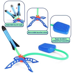 Lanceur de fusées à air comprimé pour enfants, jeu d'extérieur avec pompe à pied, jouet pour enfants, cadeau - Product Image 4