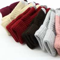 Mitaines de sport en tricot jacquard avec logo personnalisé, pour hommes et femmes, couleur unie, compatibles écran tactile