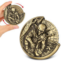 Roulette double antique en métal doré, dés à doigts, gyroscope 7 en 1, dés pour accessoire de jeu Dnd RpG