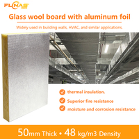 Feuille d'isolation thermique 50 mm 0,6 m x 1,2 m pour cache-radiateur avec panneau de laine de verre et feuille d'aluminium