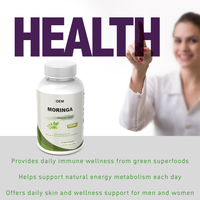 Kapsul Moringa Oleifera 1000mg Grosir, Potensi Tinggi, Energi, Imunitas, Produk Kecantikan, Pabrik GMP, OEM/ODM, Dewasa