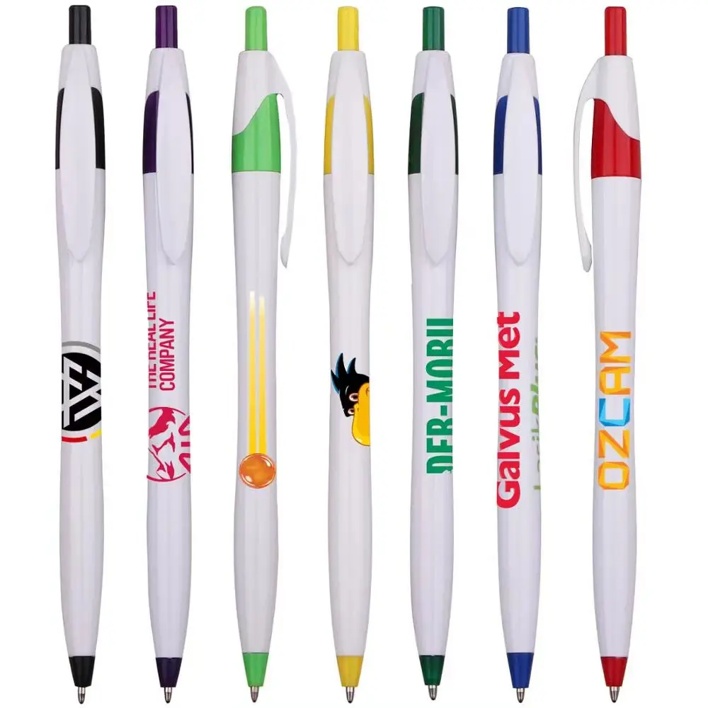 Schlussbürfe für individuellen Stift Werbestift sehr günstiger orangefarbener Kugelschreiber mit Logo