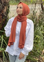 Vente en gros islamique Ensemble assorti de 2 pièces musulman Jersey Châles Foulards Foulard Double boucle instantané Jersey Hijab pour les femmes