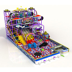 Chủ đề giữa các vì sao thiết bị sân chơi trong nhà trung tâm giải trí thương mại mềm với cầu trượt lớn và bể bóng cho trẻ em - Product Image 4