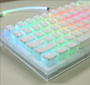 Keycap en PBT personnalisé, créatif, personnalisable, translucide, rose brume, petit, à <span class=keywords><strong>double</strong></span> peau, pour clavier mécanique, crème de pudding au <span class=keywords><strong>lait</strong></span>, gelée - Product Image 3