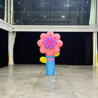 Fleurs gonflables personnalisées multicolores de 2,5 m de haut avec éclairage LED, fleurs géantes gonflables pour accessoires de scène, festivals de musique