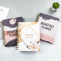 2025-2026 Vente en gros pas cher A5 couverture en papier à reliure spirale planificateur de budget personnalisé cahiers à spirale