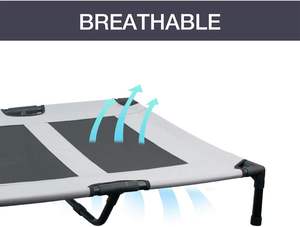 Прочная переносная противоскользящая кроватка для домашних животных с дышащей сеткой, приподнятая охлаждающая кровать для отдыха для собак в помещении и на улице - Product Image 4