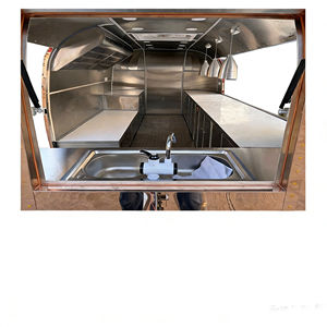 Carrito de Comida Móvil de Acero Inoxidable de 4 Ruedas, Estándar de Exportación, para Venta de Barbacoa, Helados, Asados y Brochetas en Parques Forestales - Product Image 6