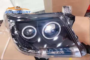 Uda 개조 헤드 램프 헤드 라이트 블랙 프로젝터 램프 천사 눈 도요타 <span class=keywords><strong>HILUX</strong></span> 2005-2011 - Product Image 4