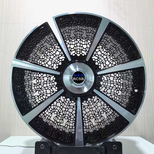 RCSR Jantes gravées CNC de luxe Jantes uniques en alliage d'aluminium forgé avec finition or-noir et maille pour <span class=keywords><strong>Maybach</strong></span> - Product Image 2
