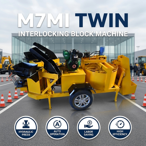 Máquina de Ladrillos de Arcilla Entrelazados M7MI, Máquina Hidráulica para Bloques de Tierra Comprimida, Exportación a África y Asia, Fábrica - Product Image 1