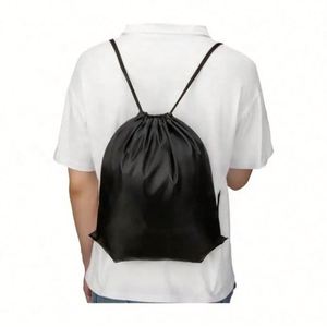 2024 New Designed Logo Wholesales Low Price Advertising 100% Polyester Cotton Oxford Gym Custom Sports <b>Backpack</b> <b>Drawstring</b> Bag - Product Image 2
