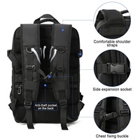 Sac à dos pour ordinateur portable extensible de haute qualité avec port de charge USB, pour ordinateur portable de 17 pouces, pour le collège, les affaires, le travail quotidien, les voyages
