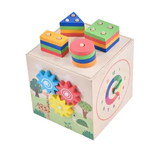 Bằng Gỗ Hoạt Động Cube 8-Trong-1 Montessori Đồ Chơi Quà Tặng Set Cho 12 + Tháng Bé Trai Cô Gái Giáo Dục Học Tập Đồ Chơi Trẻ Mới Biết Đi