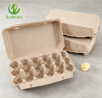 Vente directe d'usine Sumkoka de barquettes à œufs en carton de 30 œufs, barquettes en pulpe moulée, emballage pour œufs
