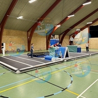 Parcours d'obstacles gonflable commercial personnalisable pour les salles de sport Ninja et les bootcamps