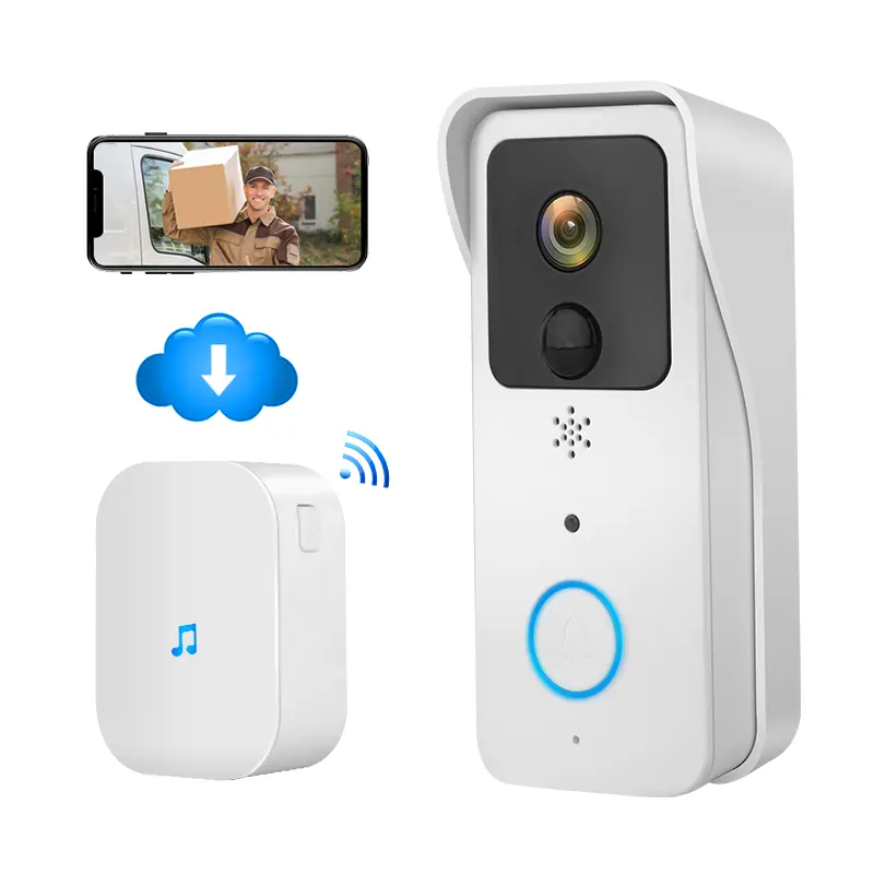 Tuya smart pir motion detection wireless ip audio door phone visual video doorbell 1080p long range wifi ring door bell camera