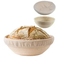 Isı mutfak yuvarlak doğal Rattan yemek setleri Rattan ekmek kollu sepet ekmek prova sepet seti Rattan