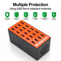 Chargeur de téléphone 100w 20 ports Chargeurs multifonctionnels CE FCC ROHS Chargeurs USB multi-ports