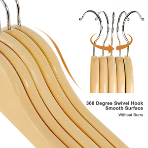 Cintres en bois LINDON avec emballage en boîte de couleur personnalisée - Product Image 4