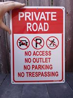 Panneau d'avertissement personnalisé en aluminium de qualité supérieure Panneaux routiers privés en métal résistant aux intempéries durables