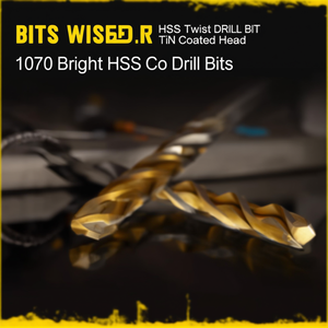 Foret hélicoïdal HSS avec tête revêtue de TiN 1070, forets HSS Co brillants - Product Image 3