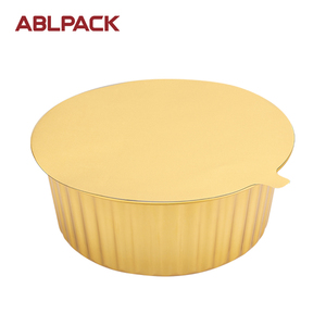 Contenants en aluminium jetables Abl 5000ml 2024 avec couvercle, design personnalisé, dorés, à paroi lisse, pour cuisson, avec logo sur mesure - Product Image 6
