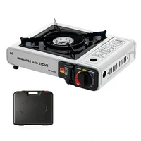 Réchaud à gaz portable coupe-vent en acier inoxydable pour camping, pique-nique, randonnée, barbecue, cuisson au butane – Vente en gros