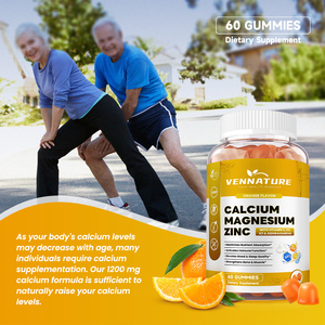 סוכריות גומי סידן מגנזיום אבץ עם ויטמין D3 K2 אשוגנדה - תוסף תזונה לתמיכה בעצמות ובשינה למבוגרים - Product Image 5