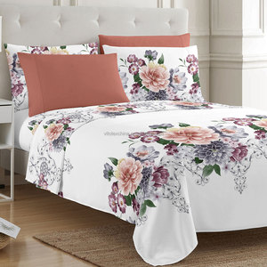 Juego de Sábanas Elegantes y Confortables, las Más Suaves y Acogedoras, Juego de 6 Piezas, Serie 2800, Microfibra, Bolsillos Profundos, Resistentes a las Arrugas, Diseño Floral - Product Image 5
