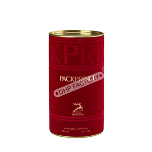 Caja de embalaje de botella de vino de cilindro de terciopelo azul personalizado con tapa de metal Tubo redondo de lujo para whisky Champagne Spirits - Product Image 5