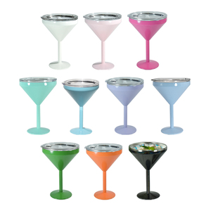 Термостакан для мартини из нержавеющей стали, 10 унций, с крышкой, для коктейлей и вечеринок - Product Image 1