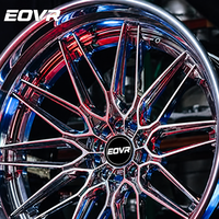 Jantes forgées EVOR 17 19 20 21 22 pouces, jantes OEM chromées concaves, jantes profondes pour voitures de sport AUDI, Tesla, BMW, Urus