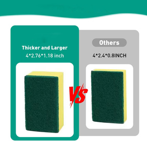 Esponja de Cocina de Nylon Antibacterial de Alta Resistencia, Empaque Comprimido, Esponja Doble para Lavar Platos, Esponja de Limpieza - Product Image 2