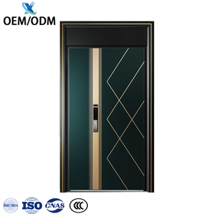 Vente de qualité supérieure dalle d'entrée <span class=keywords><strong>avant</strong></span> française porte extérieure de sécurité en métal coulissante en aluminium pour maisons - Product Image 2